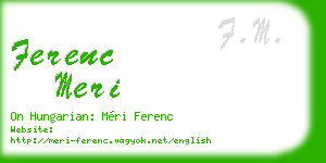 ferenc meri business card